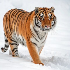 Obraz premium tiger white background 
