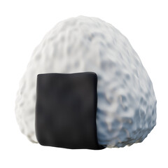 Rice Ball Onigiri 3D Illustration