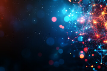 Digital background perfect for tech processes, neural networks