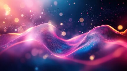 Fototapeta premium A vibrant, abstract wave of colors and light, creating a dreamy, ethereal atmosphere.