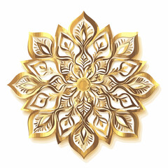 Luxury Golden Mandala Emblem Icon Vector Illustration