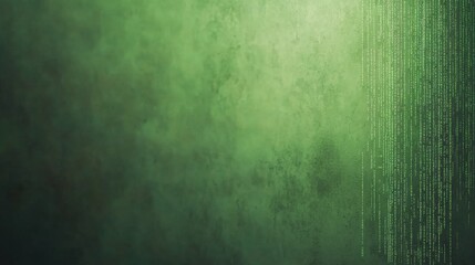 Obraz premium Anti-Tracking Surveillance Green abstract background with vertical patterns resembling light rays or digital elements, creating a serene atmosphere.