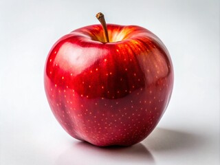Long Exposure of a Red Apple on a White Background Representing Healthy Eating and Freshness in a Vibrant and Minimalistic Style for Food Enthusiasts and Nutrition Lovers