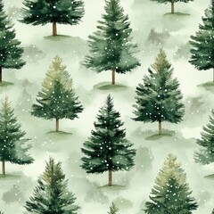 Obraz premium Christmas Tile Pattern Graphic Element Texture Fir Candy Box Ornament Lineart Cartoon Design 