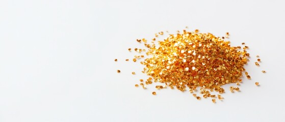 shimmering golden glitter for crafts and decorations