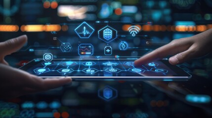 Digital Healthcare Interface On Tablet