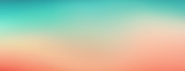 Abstract Teal Peach Gradient Background, Soft Pastel Color Blend