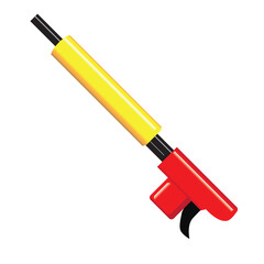 Pneumatic device for metered spraying