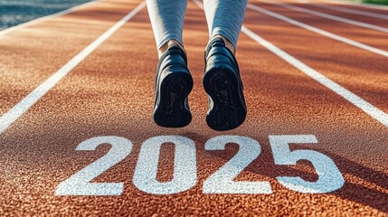 runner on track with 2025 determination fitness competition preparation for new year