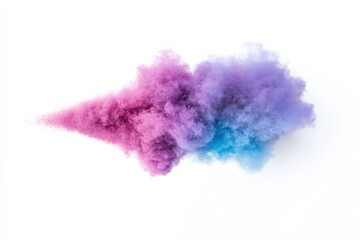 colorful powder explosion on a white background