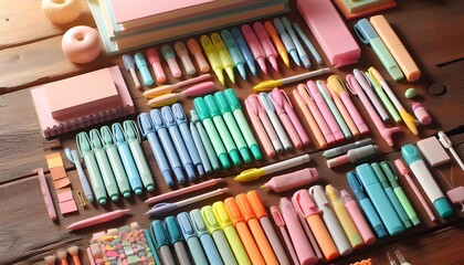 Naklejka premium Box of Colorful Pastel Crayons