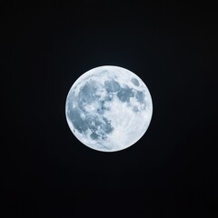 Obraz premium full moon glowing brightly in a dark sky