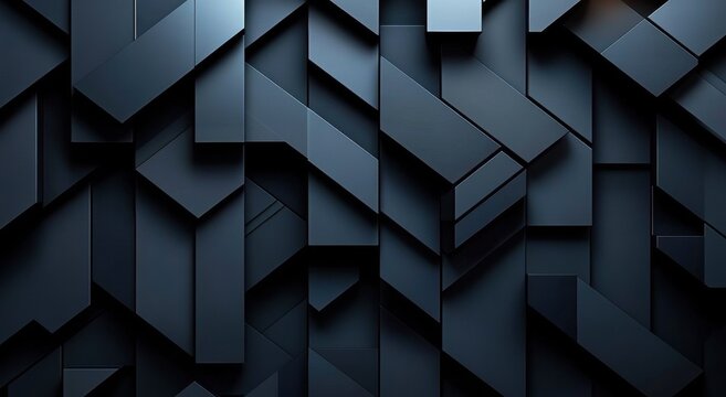 abstract geometric pattern black dark grey rectangles modern design digital art high contrast wallpaper