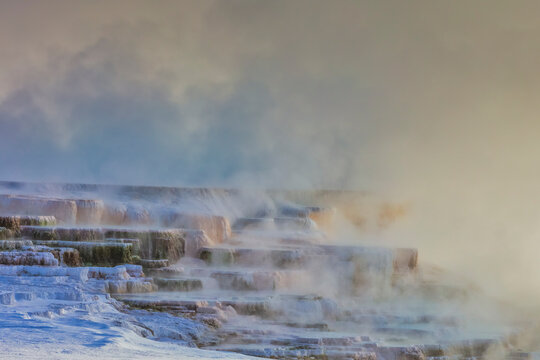 Mammoth Hot Springs in Yellowstone National Park