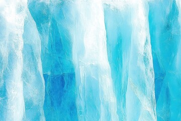 Icy Blue Glacier Abstract Photograph with Smooth Textures and Vertical Striations
