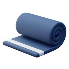 Rolled Gym Towel 3D Illustration