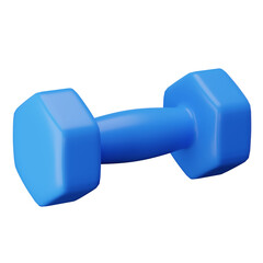 Fitness Woman Dumbbell 3D Illustration