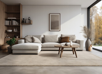 High-Resolution Beige Carpet Interior Scene