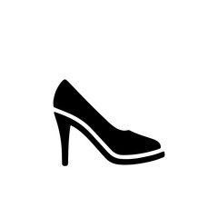 Obraz premium Simple Vector Icon of a stilettos shoes – Logo Design Illustration