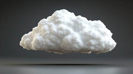 3D render of a fluffy white cloud.