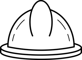 construction helmet tool outline illustration