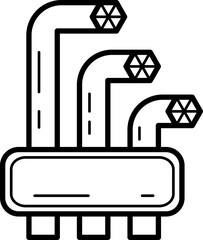 L key screwdrivers carpentry tool outline illustration