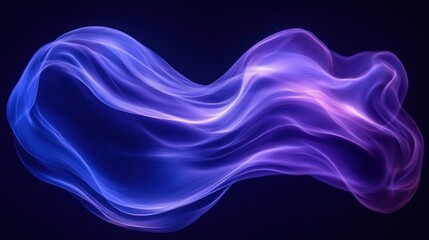 Abstract glowing blue and purple wave.
