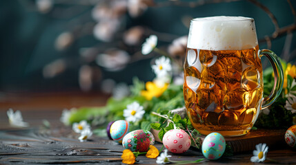 still life with a Easter themed beer