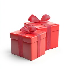 Obraz premium red gift boxes with ribbons for special occasions
