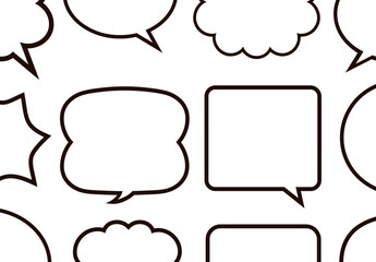 a black and white image of set speech bubbles in elegant artwork fantasy setting event