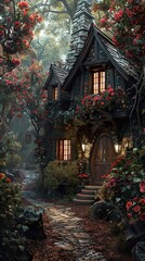 Enchanted Stone Cottage in a Lush Forest: A Dreamy Escape