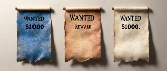 vintage wanted posters with reward amounts