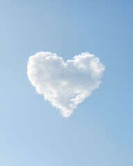 A heart shaped cloud is in the sky - generated  by ai