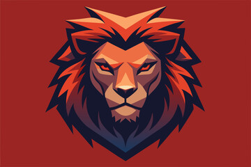 lion head angry vector silhouette.