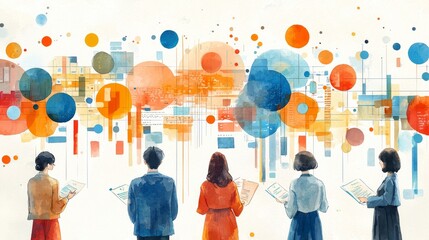 Recruitment strategy and hrm trends observed during a business meeting urban cityscape digital artwork professional environment analytical viewpoint