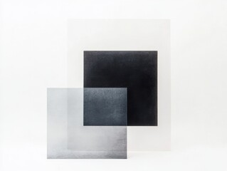 abstract geometric shapes in contrasting shades of gray