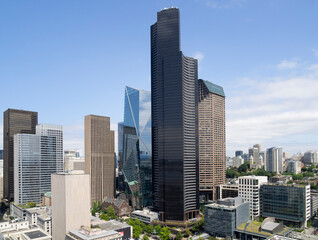 WA, Seattle, The Rainier Club (1904), surrounded by High-Rise buildings