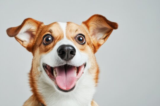 happy dog with a joyful expression
