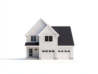 modern house with a clean design and spacious garage