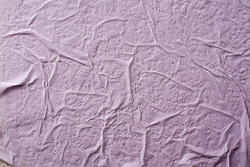 white crumpled and creased glued wrinkled paper poster texture background