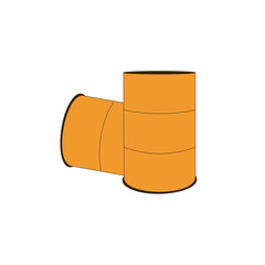 Barrels chemical waste vector illustration. Radioactive contamination of industrial waste, hazardous chemical materials, toxic environmental pollution