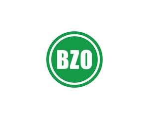 BZO logo design vector template. BZO