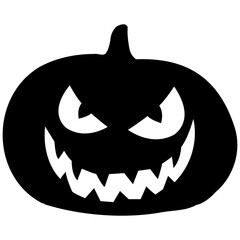 Pumpkin silhouettes. Pumpkins icons. Vector halloween pumpkin silhouette.