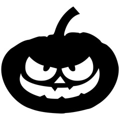 Pumpkin silhouettes. Pumpkins icons. Vector halloween pumpkin silhouette.