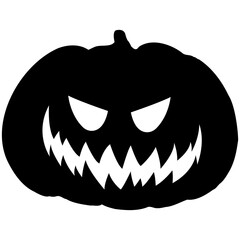 Pumpkin silhouettes. Pumpkins icons. Vector halloween pumpkin silhouette.