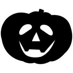 Pumpkin silhouettes. Pumpkins icons. Vector halloween pumpkin silhouette.