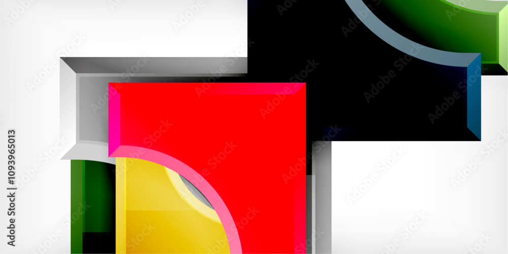 Aufkleber Geometric design abstract background - circles and triangles