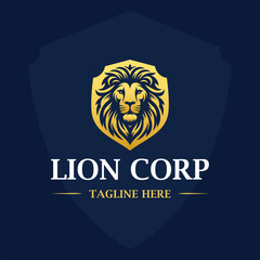 Luxury lion king premium logo design template Inspiration