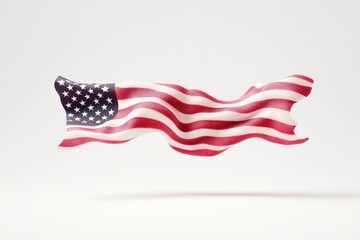 waving flag with dynamic motion and texture