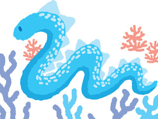 2025 new year blue snake logo design